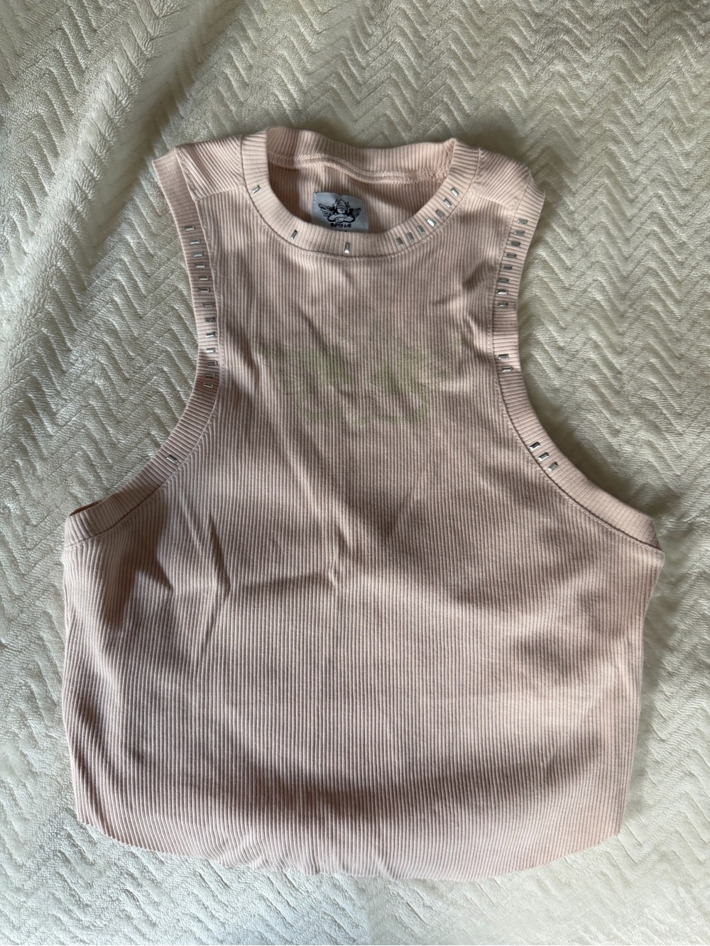 Boys Lie Ribbed Pink Tank